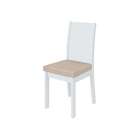 Conjunto Com 2 Cadeiras Athenas Linho Bege E Branco
