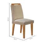 Conjunto Com 2 Cadeiras Athenas Linho Bege E Imbuia