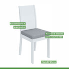 Conjunto Com 2 Cadeiras Athenas Linho Cinza Claro E Branco