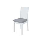 Conjunto Com 2 Cadeiras Athenas Linho Cinza Claro E Branco