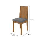 Conjunto Com 2 Cadeiras Athenas Linho Cinza E Amêndoa Clean