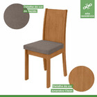 Conjunto Com 2 Cadeiras Athenas Suede Animale Bege E Amêndoa