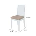 Conjunto Com 2 Cadeiras Athenas Veludo Creme E Branco