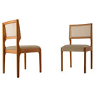 Conjunto Com 2 Cadeiras Bali Em Madeira Maciça Para Sala De J