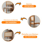 Conjunto Com 2 Cadeiras Bali Em Madeira Maciça Para Sala De J