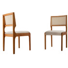 Conjunto Com 2 Cadeiras Bali Em Madeira Maciça Para Sala De J