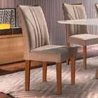 Conjunto Com 2 Cadeiras Belle Chocolate E Pena