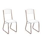 Conjunto Com 2 Cadeiras Byron Branco E Cobre