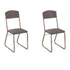 Conjunto Com 2 Cadeiras Byron Marrom E Cobre