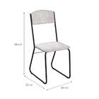 Conjunto Com 2 Cadeiras Byron Palha E Preto