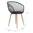 Conjunto Com 2 Cadeiras Celeste Preto