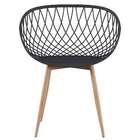 Conjunto Com 2 Cadeiras Celeste Preto