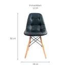 Conjunto Com 2 Cadeiras Charles Eames Botonê Preto