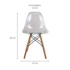 Conjunto Com 2 Cadeiras Charles Eames Cristal