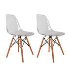 Conjunto Com 2 Cadeiras Charles Eames Cristal