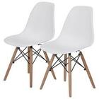 Conjunto Com 2 Cadeiras Charles Eames I Branco