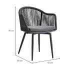 Conjunto Com 2 Cadeiras Claire Cinza