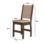 Conjunto Com 2 Cadeiras Clara Amêndoa E Savana