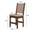 Conjunto Com 2 Cadeiras Clara Amêndoa E Savana