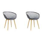 Conjunto Com 2 Cadeiras Clarice Preto