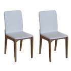 Conjunto Com 2 Cadeiras Darwin Branco E Freijó