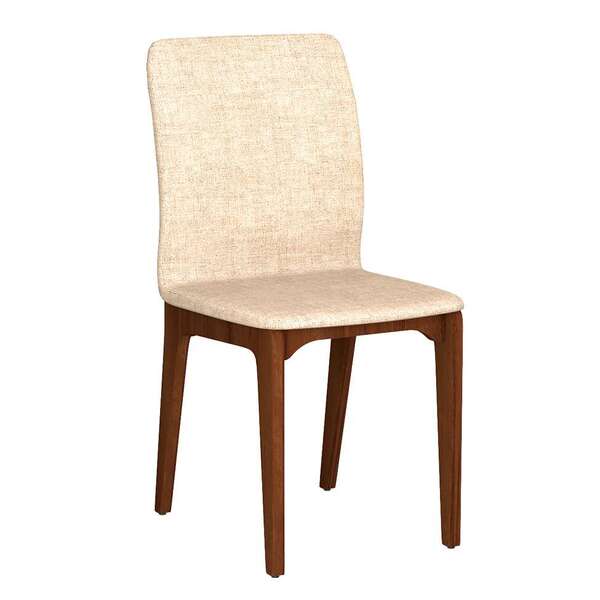 Conjunto Com 2 Cadeiras Darwin Palha E Café