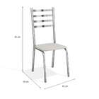 Conjunto Com 2 Cadeiras De Cozinha Alemanha Cromado E Branco
