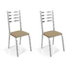 Conjunto Com 2 Cadeiras De Cozinha Alemanha Cromado E Capucci