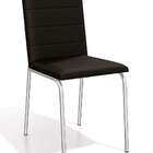 Conjunto Com 2 Cadeiras De Cozinha Amsterdã Cromado E Preto