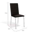 Conjunto Com 2 Cadeiras De Cozinha Amsterdã Cromado E Preto