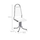 Conjunto Com 2 Cadeiras De Cozinha Ashlee Branco E Cromado