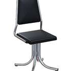 Conjunto Com 2 Cadeiras De Cozinha Ashlee Preto E Cromado