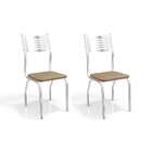 Conjunto Com 2 Cadeiras De Cozinha Munique Cromado E Capuccino