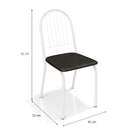 Conjunto Com 2 Cadeiras De Cozinha Noruega Branco E Preto