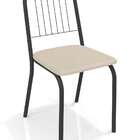 Conjunto Com 2 Cadeiras De Cozinha Noruega Preto E Nude