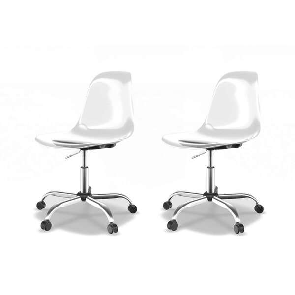 Conjunto Com 2 Cadeiras De Escritório Secretária Eames Office
