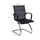 Conjunto Com 2 Cadeiras De Escritório Secretária Milão I Preto