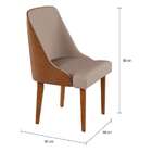 Conjunto Com 2 Cadeiras De Jantar Ágata Ii Imbuia E Off White