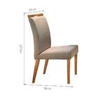 Conjunto Com 2 Cadeiras De Jantar Ciana Creme