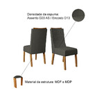 Conjunto Com 2 Cadeiras De Jantar Estofada Curva Amelia Carva