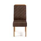 Conjunto Com 2 Cadeiras De Jantar Estofada Lidia Cor Carvalho