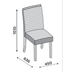 Conjunto Com 2 Cadeiras De Jantar Estofada Lucila Carvalho Eu