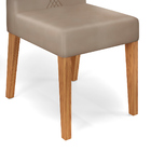Conjunto Com 2 Cadeiras De Jantar Estofada Yasmin Cor Carvalh