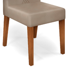 Conjunto Com 2 Cadeiras De Jantar Estofada Yasmin Cor Freijó