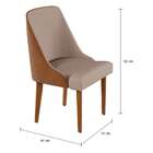 Conjunto Com 2 Cadeiras De Jantar Safira Ii Imbuia E Off White