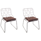 Conjunto Com 2 Cadeiras Decorativas Aramada Átomo