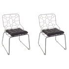 Conjunto Com 2 Cadeiras Decorativas Aramada Átomo