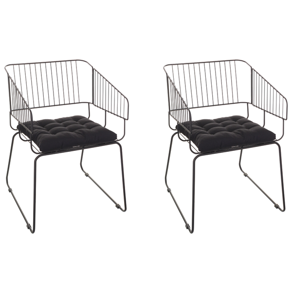 Conjunto Com 2 Cadeiras Decorativas Aramada Country