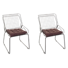 Conjunto Com 2 Cadeiras Decorativas Aramada Tron