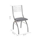 Conjunto Com 2 Cadeiras Devon Cinza E Cromado